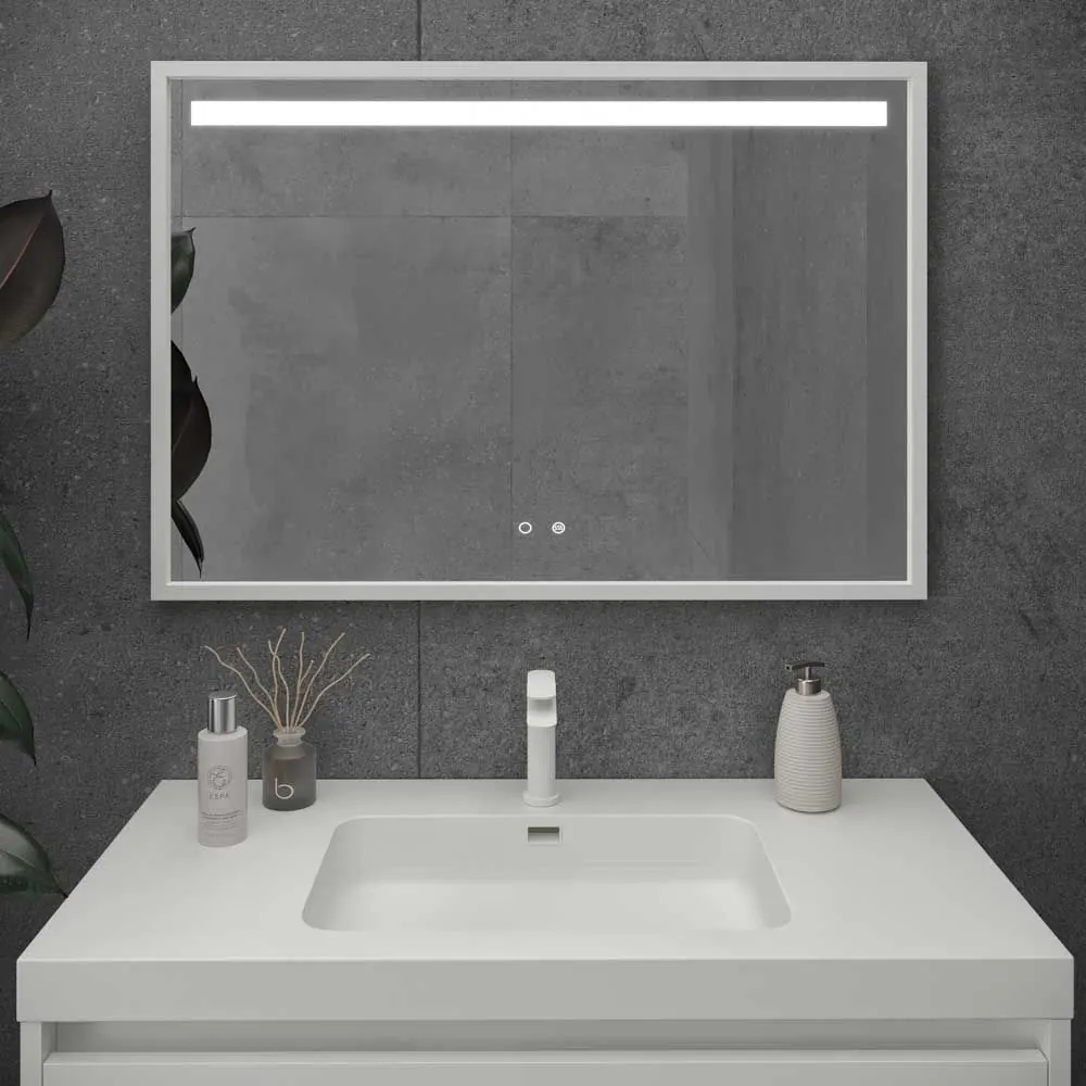 Meuble de salle de bain ELEN sur pieds 1 tiroir – 1 étagère inférieure BLANC – Image 6