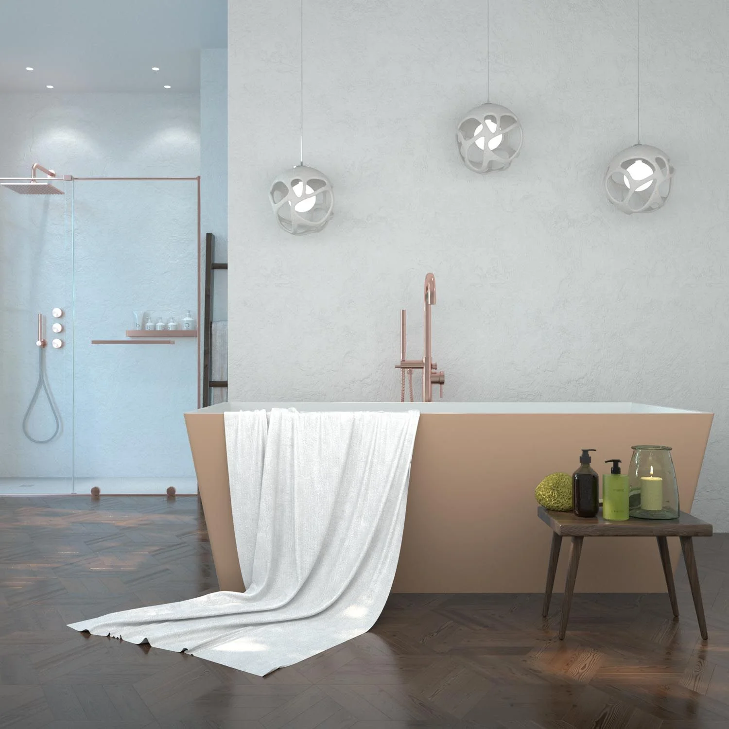 Baignoire îlot ANNA rectangulaire solid surface 175×79.5 cm