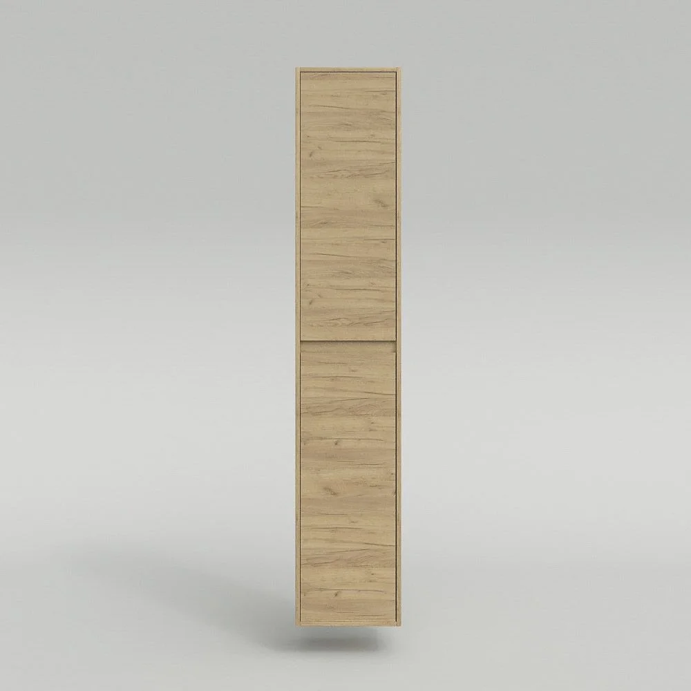 Colonne de salle de bain suspendue 2 portes 185 cm x 35 cm x 25 cm finition CHÊNE CLAIR – Image 2