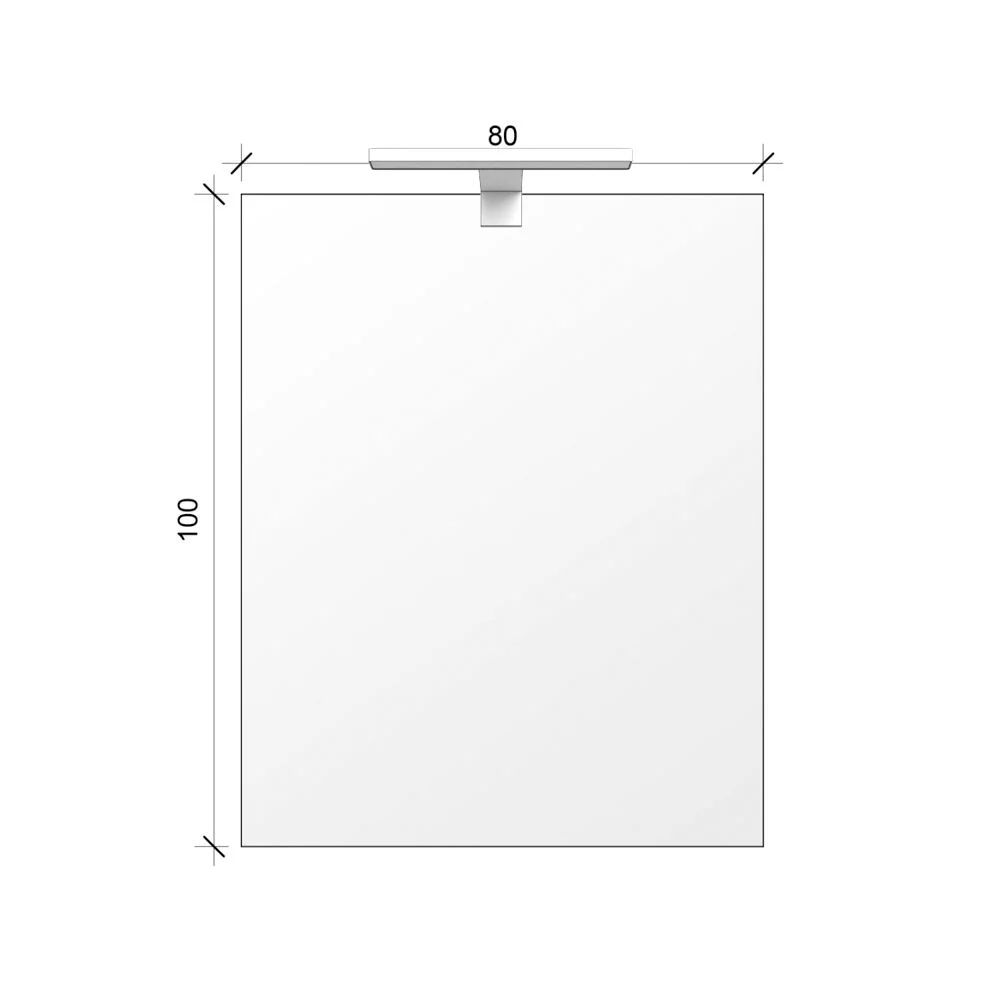Miroir rectangulaire ALCOR avec applique LED – Image 3