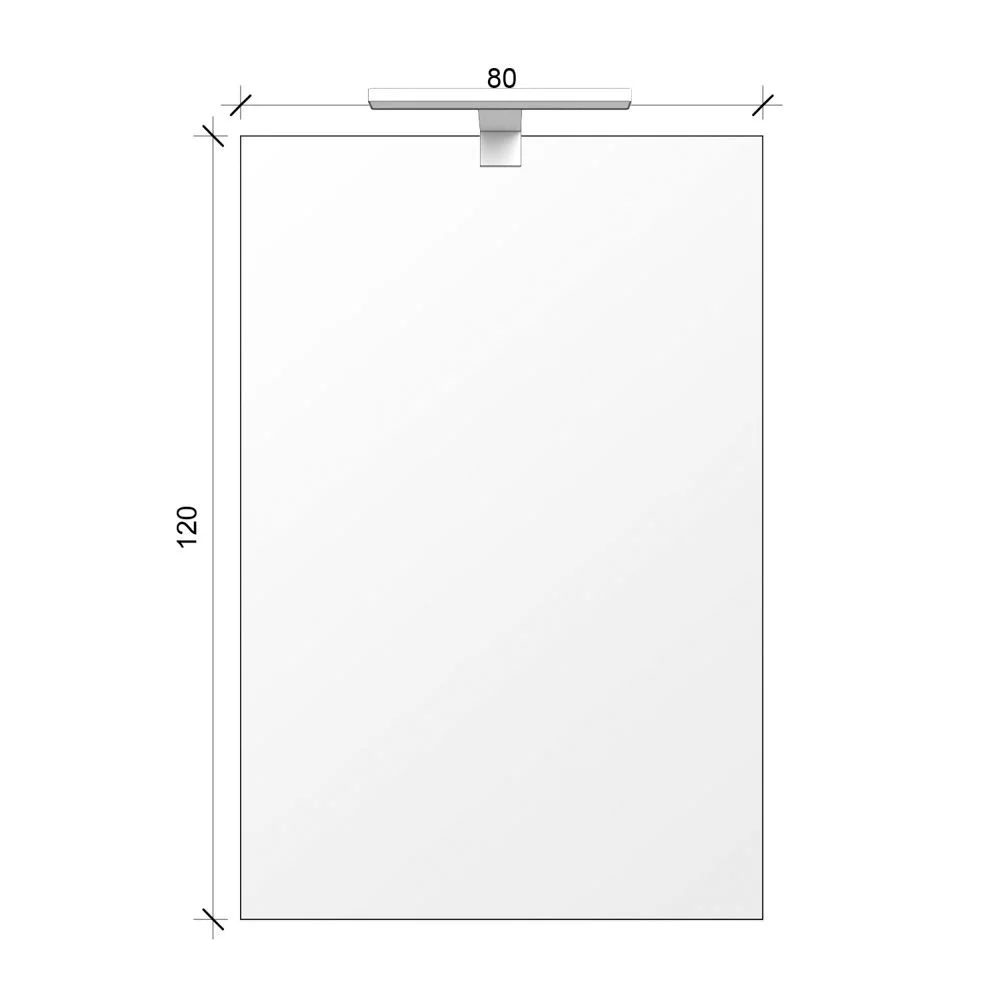 Miroir rectangulaire ALCOR avec applique LED – Image 2