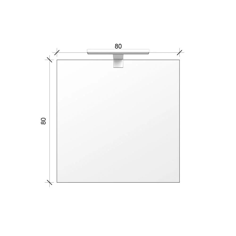 Miroir rectangulaire ALCOR avec applique LED – Image 4