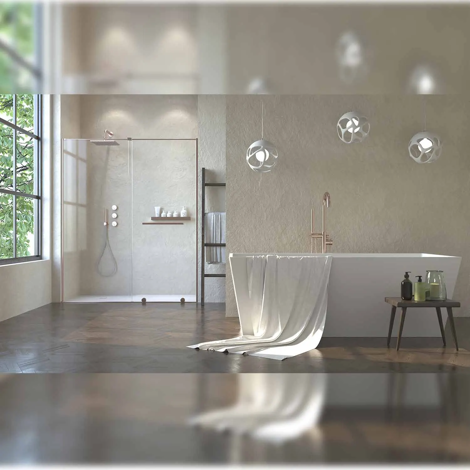 Baignoire îlot ANNA rectangulaire solid surface 175×79.5 cm – Image 2