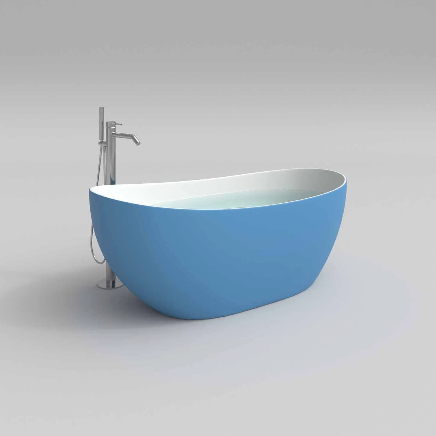 Baignoire îlot CLOE ovale solid surface 158×77 cm – Image 6