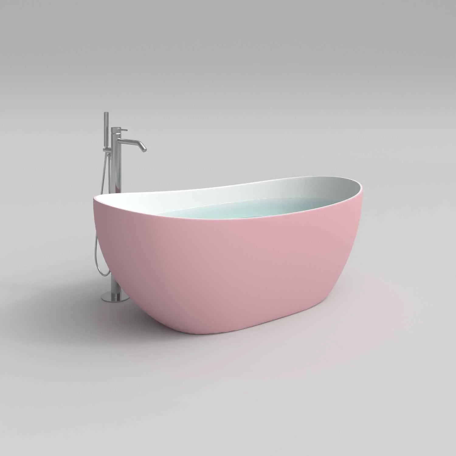 Baignoire îlot CLOE ovale solid surface 158×77 cm – Image 2