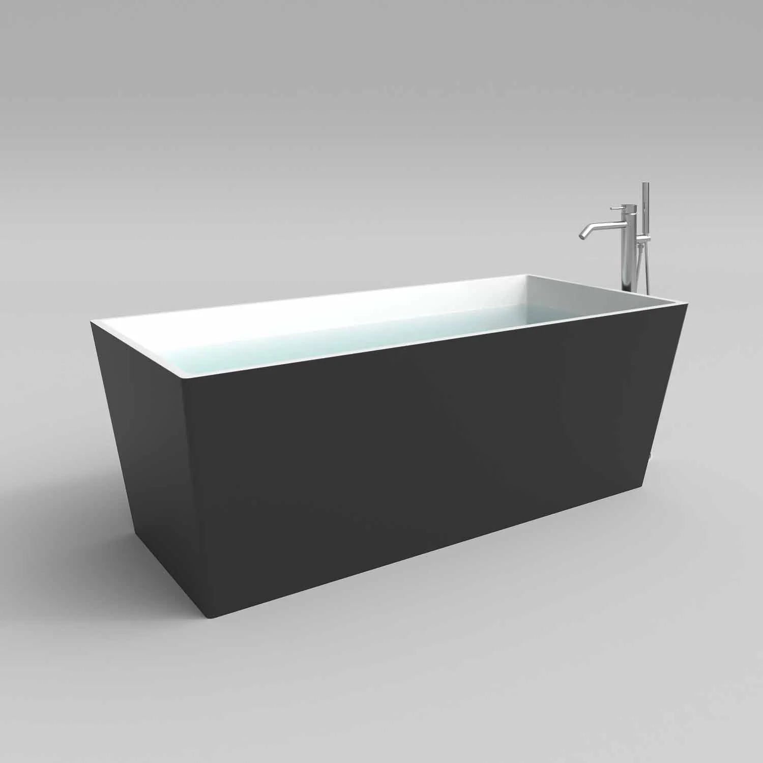 Baignoire îlot ANNA rectangulaire solid surface 175×79.5 cm – Image 4