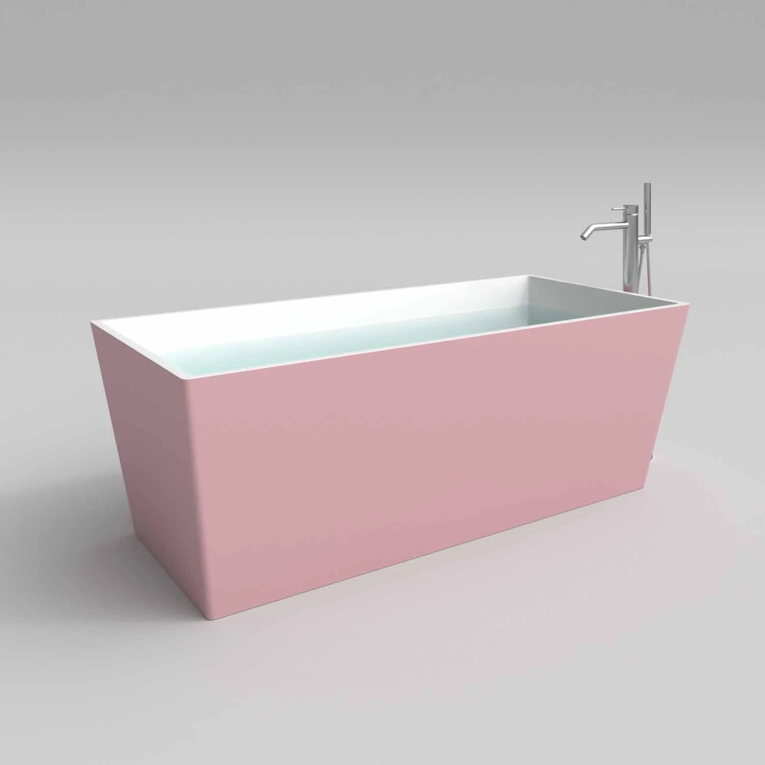 Baignoire îlot ANNA rectangulaire solid surface 175×79.5 cm – Image 6
