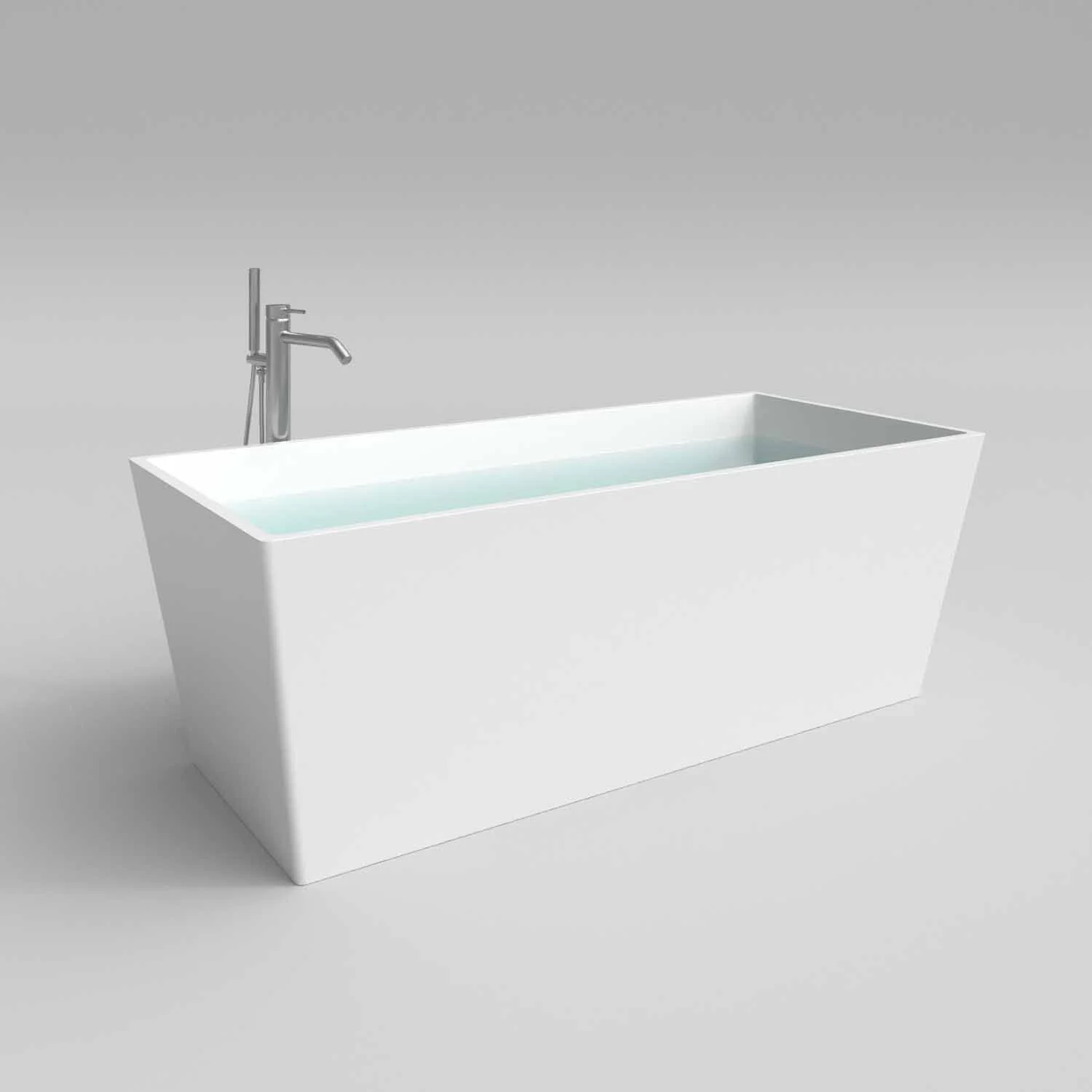 Baignoire îlot ANNA rectangulaire solid surface 175×79.5 cm – Image 5