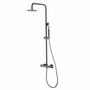 Set de douche thermostatique monza gun metal noir [ VAROBATH ]