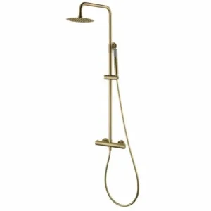 Set de douche thermostatique Monza or brossé [ VAROBATH ]