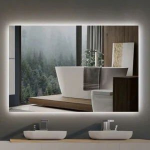 Miroir rectangulaire BRANDY périmètre led lumineux