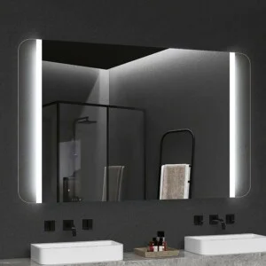 Miroir rectangulaire ALYA lumière led verticale. anti-buée