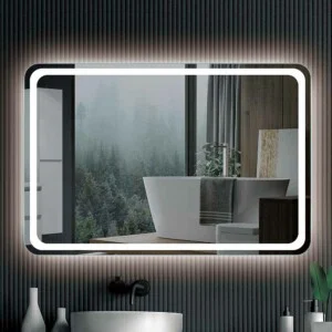 Miroir rectangulaire CAROLA éclairage périmétrique led