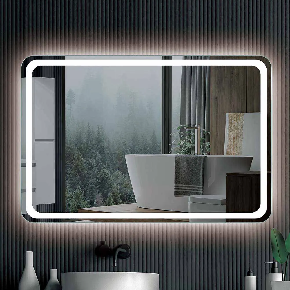 Miroir rectangulaire CAROLA éclairage périmétrique led