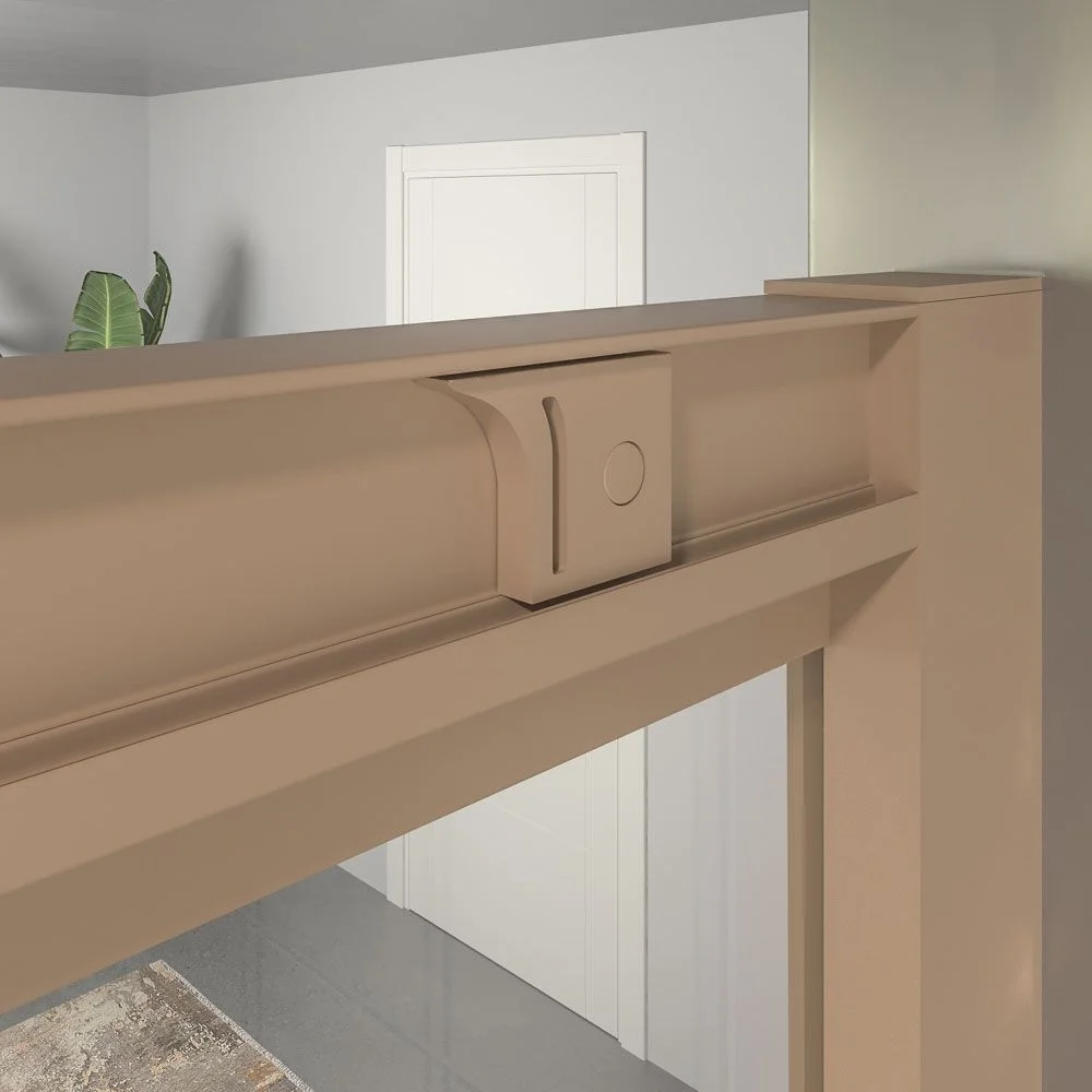 Paroi de douche frontale fixe LINEA1 -1 porte coulissante. Pas de profil inférieur. Finition MOKA – Image 7