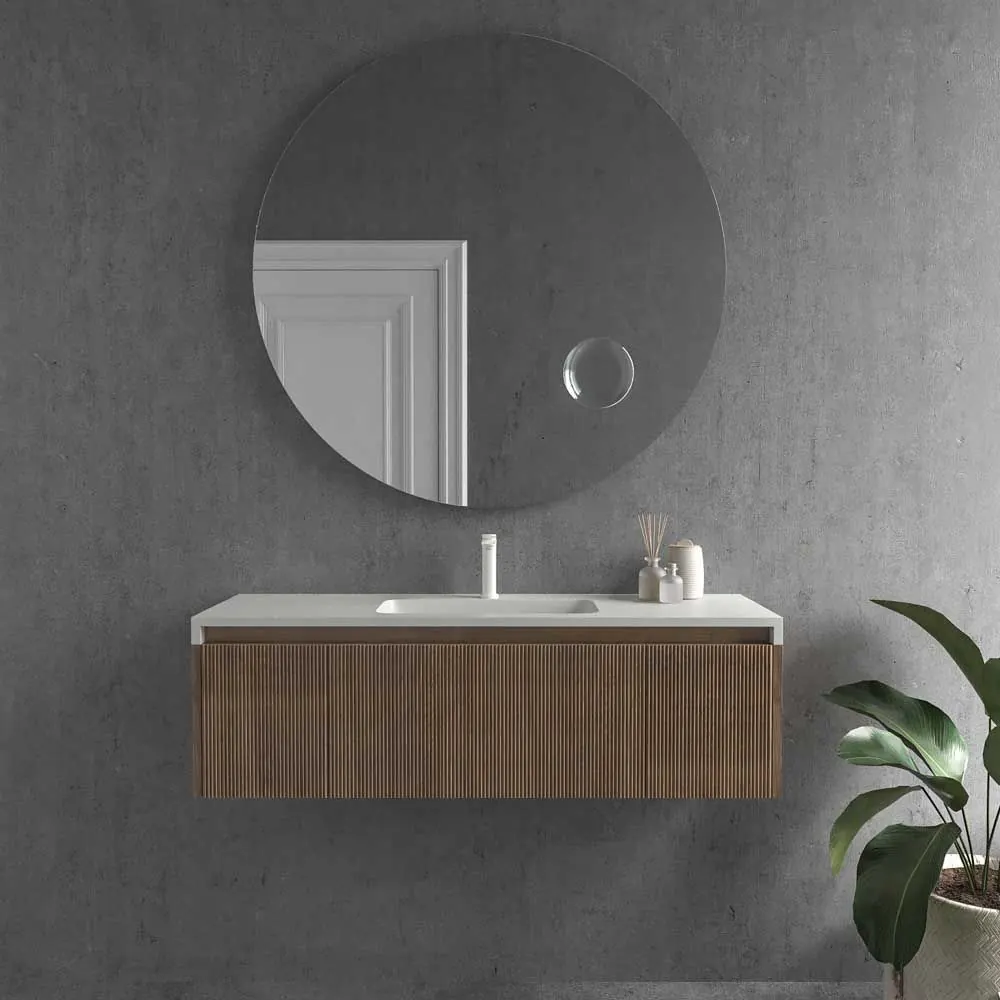 Miroir personnalisé MODENA avec lumière LED périmétrique arrière. Haut-parleurs. Anti-buée. Miroir grossissant. Horloge – Image 2