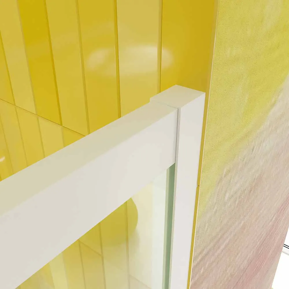 Pare-baignoire FLARE façade 1 fixe - porte coulissante BLANC MAT – Image 7