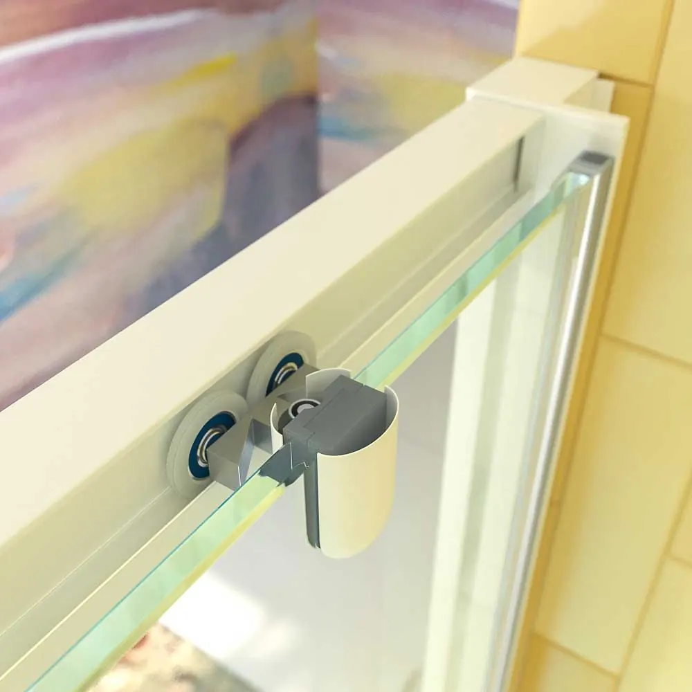 Pare-baignoire FLARE façade 1 fixe - porte coulissante BLANC MAT – Image 4