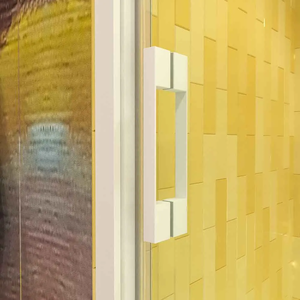 Pare-baignoire FLARE façade 1 fixe - porte coulissante BLANC MAT – Image 5