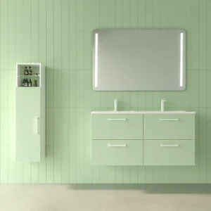 Meuble de salle de bain NEXO suspendu 4 tiroirs VERDE OPALO