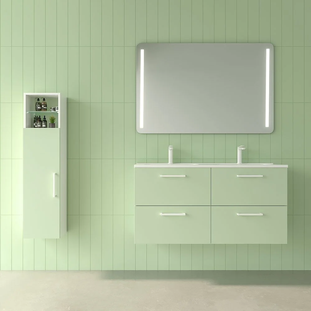 Meuble de salle de bain NEXO suspendu 4 tiroirs VERDE OPALO