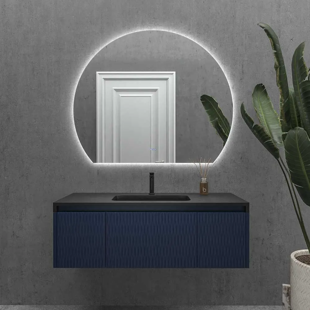 Miroir personnalisé ZEN avec lumière LED périmétrique arrière. Haut-parleurs. Anti-buée. Miroir grossissant. Horloge – Image 3