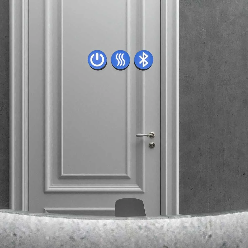 Miroir personnalisé ZEN avec lumière LED périmétrique arrière. Haut-parleurs. Anti-buée. Miroir grossissant. Horloge – Image 4