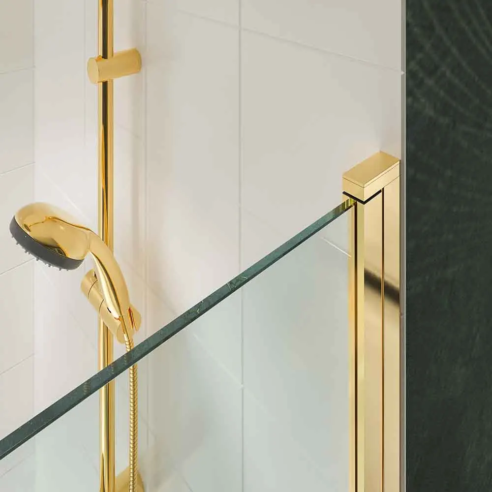 Pare-baignoire OPEN 1 panneau battant 85 cm GOLD BRIGHT – Image 3