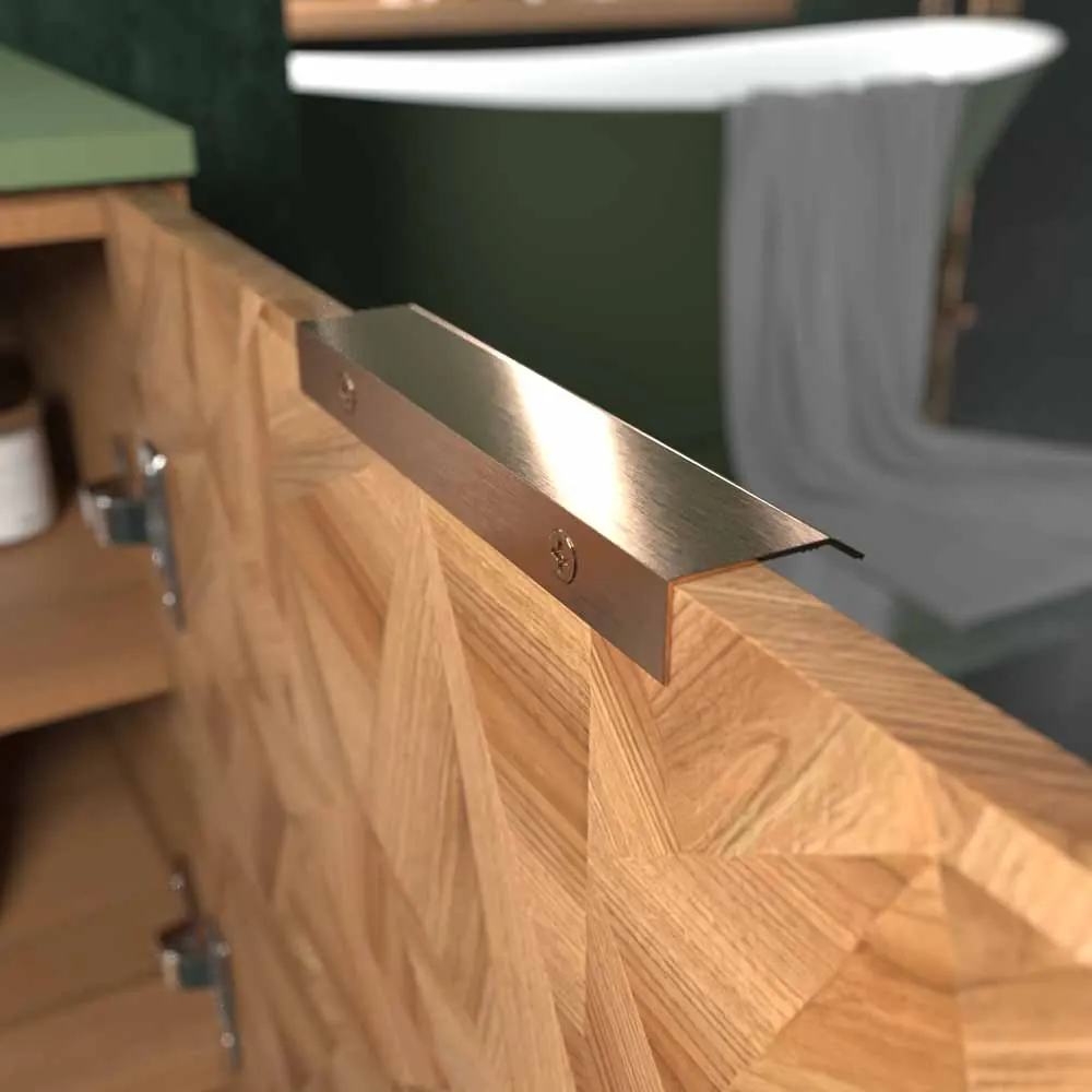 Meuble de salle de bain OPERA sur pieds 2 portes avec plan en SOLID SURFACE 1 vasque RAIZ OLMO – Image 4