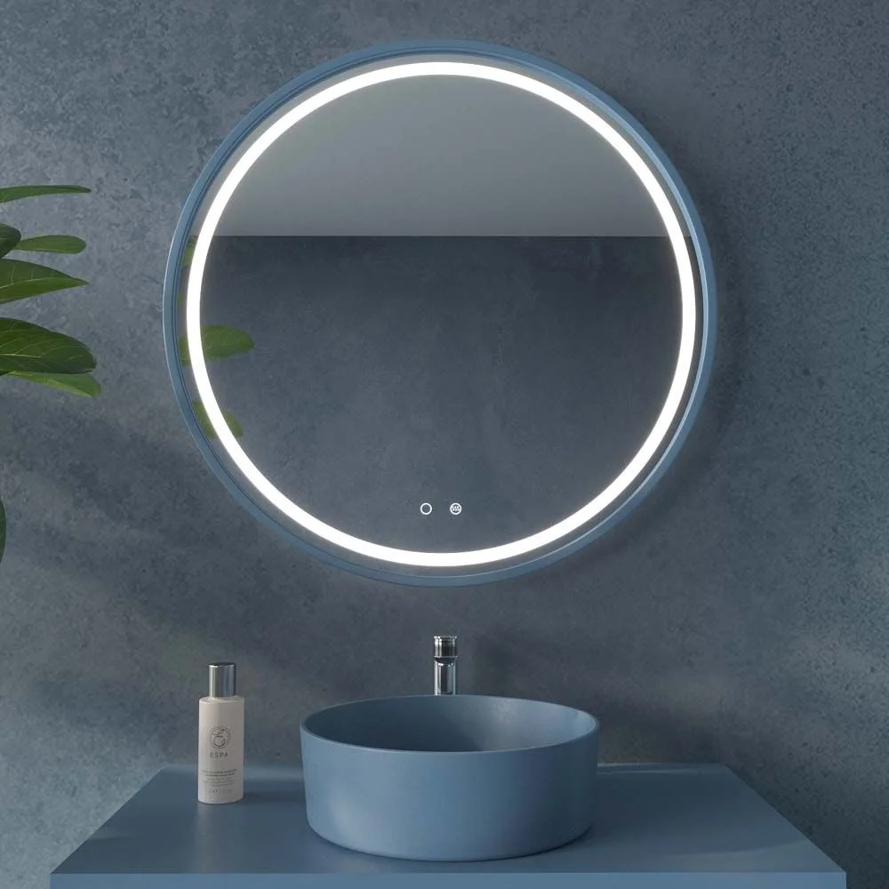 Meuble de salle de bain suspendu 2 tiroirs CLAIRE avec vasque en Solid Surface PASTEL TURQUOISE – Image 3