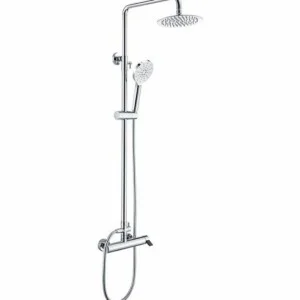 Colonne de douche Elba chrome / noir [ VAROBATH ]