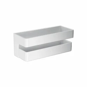 Porte-savon en façade PVC blanc [ VAROBATH ]