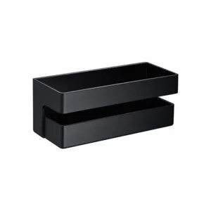 Porte-savon en façade PVC noir [ VAROBATH ]