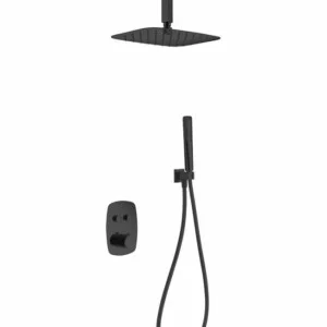 Colonne de douche thermostatique encastrée Faroe noir [ VAROBATH ]