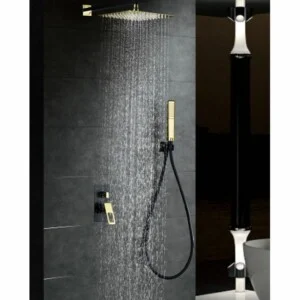 ► Colonne de douche encastrable Suède or noir [ VAROBATH ]