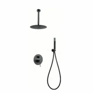 Colonne de douche encastrée Top Black Gun Metal [ VAROBATH ]