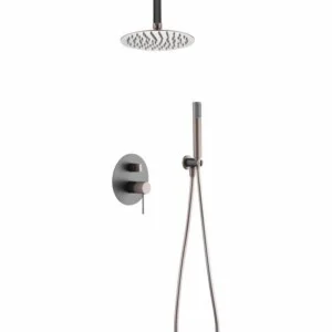 Colonne de douche encastrée Top champagne gris mat [ VAROBATH ]