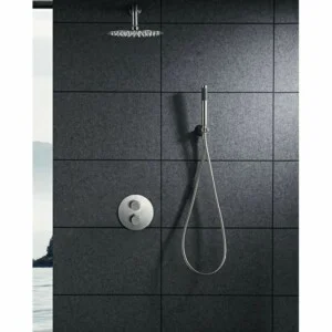 Colonne de douche thermostatique encastrable Moscow en acier S.163 [ VAROBATH ]