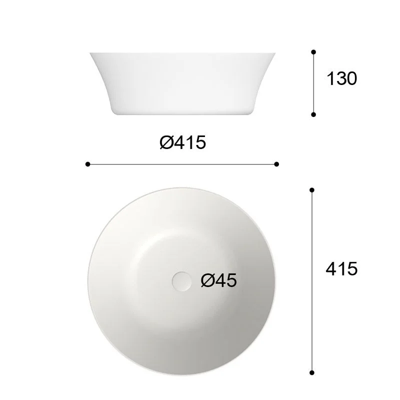 Vasque à poser AJAX Solid Surface Crème – Image 4