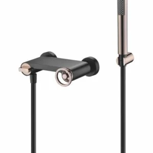 Robinet de douche Olimpo noir or rose [ VAROBATH ]