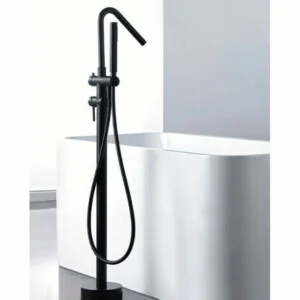Robinet de baignoire sur pied noir Córcega [ VAROBATH ]