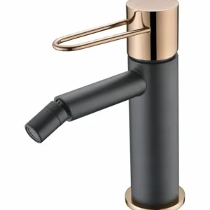 Robinet bidet Milos noir or rose [ VAROBATH ]