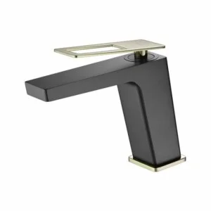 Robinet lavabo Suède or noir [ VAROBATH ]