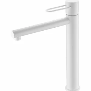 Mitigeur pour lavabo haut Milos blanc mat [ VAROBATH ]