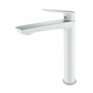 Mitigeur lavabo haut Luxor blanc mat [ VAROBATH ]