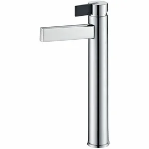Robinet lavabo haut Elba chrome/noir [ VAROBATH ]