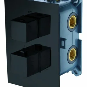 Robinet à encastrer thermostatique 4 voies noir mat [ VAROBATH ]