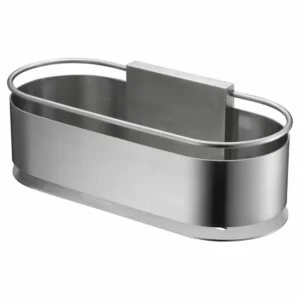 Porte-savon Anga nickel brossé façade [ VAROBATH ]