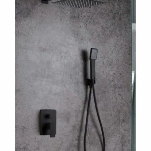 ► Colonne de douche encastrée Dublin noir mat [ VAROBATH ]