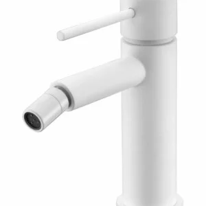 Robinet pour bidet Milos Stick blanc mat [ VAROBATH ]